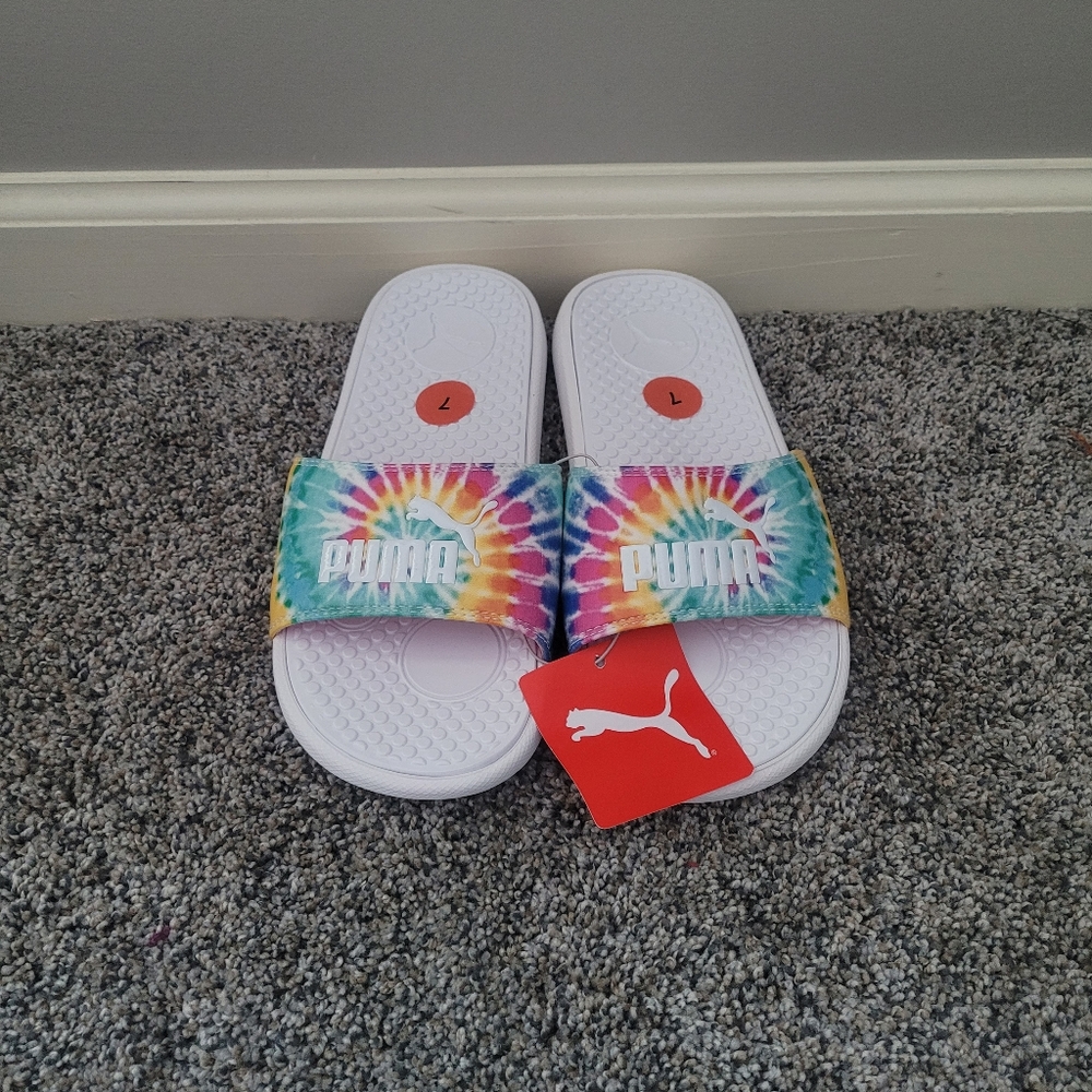 Puma Womens Tie Dye Slides